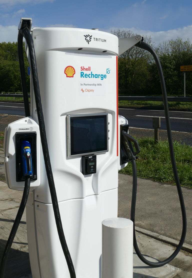 Osprey Charging installs first Shell Recharge EV charge point at Shell